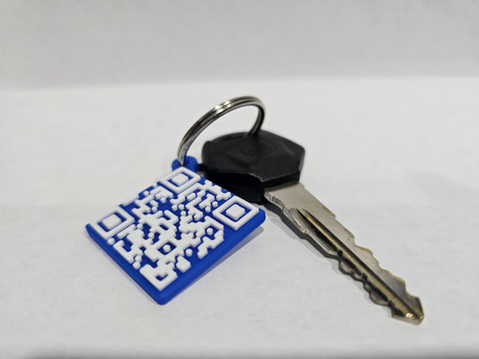 Customizable QR Code Keychain 3D Printed