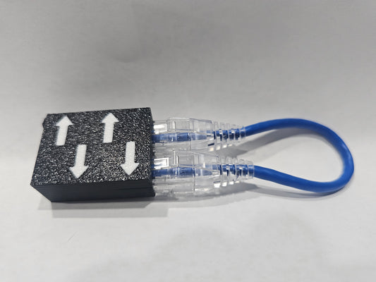 The Loop - 2 Port Network Switch Keychain 3D Printed