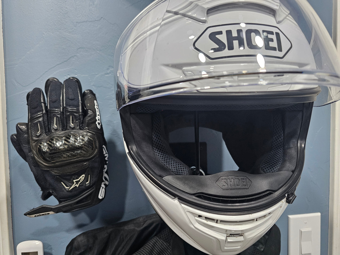 Motorcycle Gloves Holder Wall Mounted 3D Printed